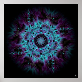 Iris nebula - farbiges abstraktes Muster v3 Poster