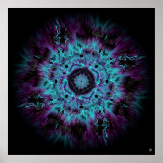 Iris nebula - farbiges abstraktes Muster v3 Poster
