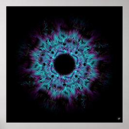 Iris nebula - farbiges abstraktes Muster v4 Poster
