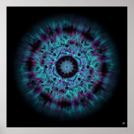 Iris nebula - farbiges abstraktes Muster v5 Poster