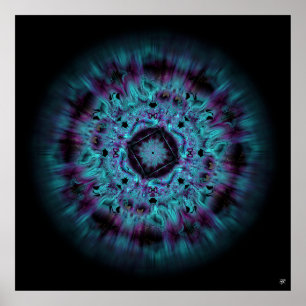 Iris nebula - farbiges abstraktes Muster v6 Poster