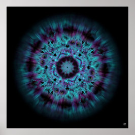 Iris nebula - farbiges abstraktes Muster v7 Poster