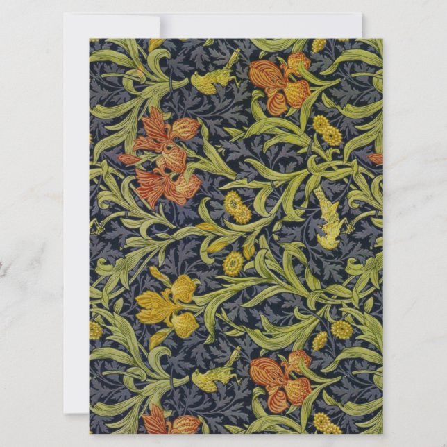 Iris Pattern (von William Morris) Karte (Vorderseite)