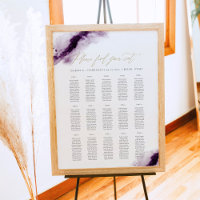 IRIS | Plum Lila Watercolor Gold Seekarte