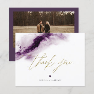 IRIS   Plum Purple Aquarelle Carte de remerciement