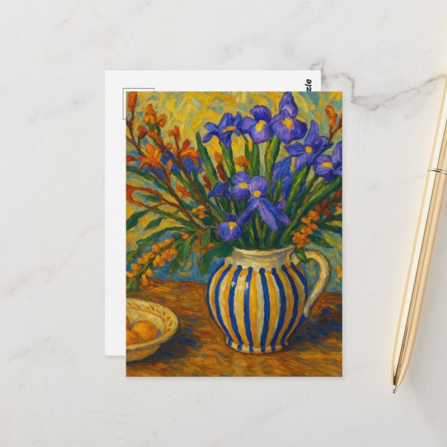 Iris Postcard Postkarte (Vorderseite/Rückseite Beispiel)