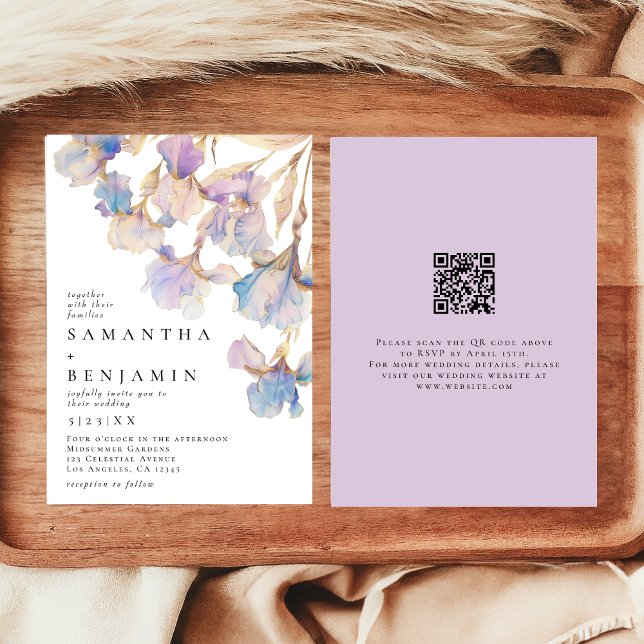 Iris QR-Code-Hochzeit Einladung (Von Creator hochgeladen)