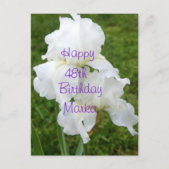 Iris Rebloomer Carte d'anniversaire - personnalise (Devant)