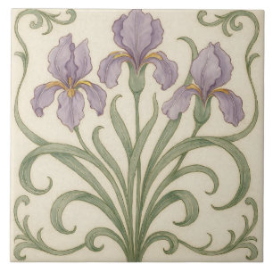 Iris Reverie: Nouveau Botanisch Fliese