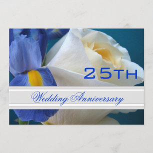 Iris/Rose - Einladung zum 25. Hochzeitstag