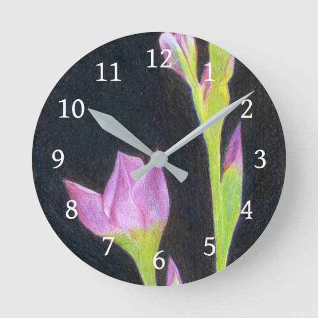 Iris Runde Wanduhr (Vorderseite)