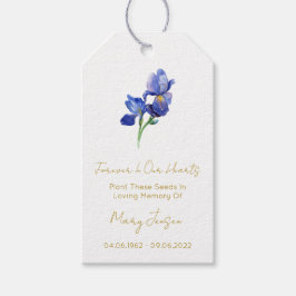Iris-Samenpackungs-Beerdigungsgeschenk-Tags Geschenkanhänger