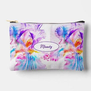 Iris Schwertlilien Lila Blume Floral Frauenname Zubehörtasche