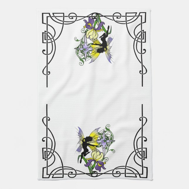 Iris Shadow Fairy Geschirrtuch (Vertikal)