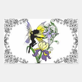 Iris Shadow Fairy Rechteckiger Aufkleber