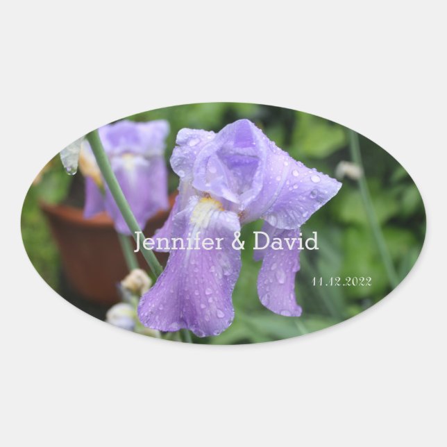 Iris. Sticker rectangulaire (Devant)