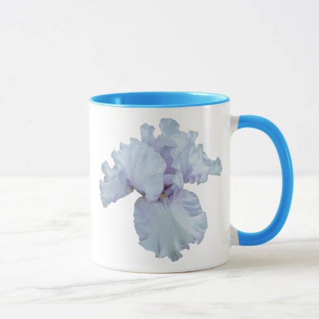 Iris-Tasse-Blauer Griff Tasse (Rechts)