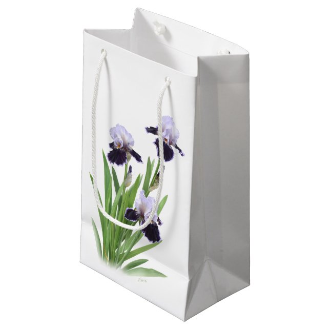 Iris Trio Kleine Geschenktüte (Vorderseite Schrägansicht)