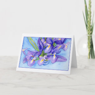 Iris Vase Grußkarte Karte