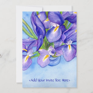 Iris Vase peinture Fleur Invitation