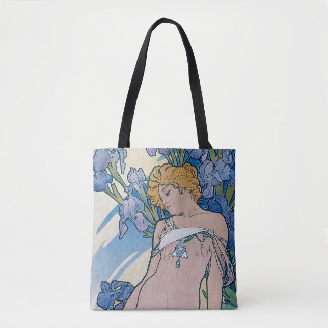 Iris (vier Blume), Alphonse Mucha Tasche (Vorderseite)