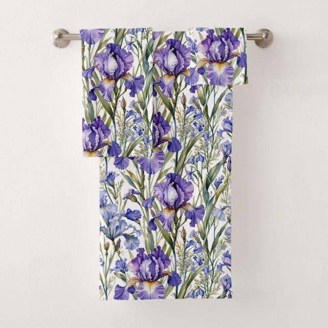 Iris violet et bleu (En situation)