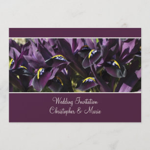 Iris violet velouté Faire-part de mariage