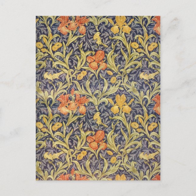 "Iris" von William Morris Postkarte (Vorderseite)