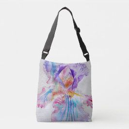 Iris Wasserfarbe Lila Floral Tasche Crossbody Bag