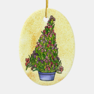 Iris-Weihnachtsbaumschmuck Keramik Ornament