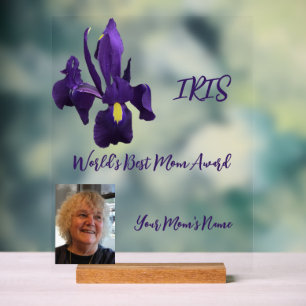 Iris World's Best Mama Award Acrylschild