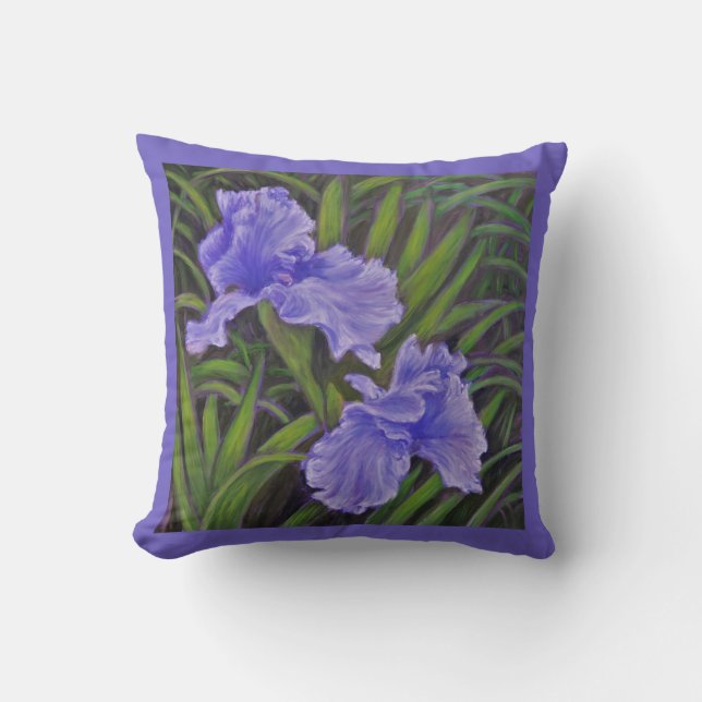Iris-Wurfs-Kissen Kissen (Vorderseite)