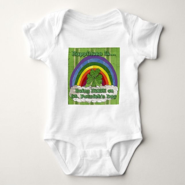 Irisch am St. Patrick's Day Baby Strampler (Vorderseite)