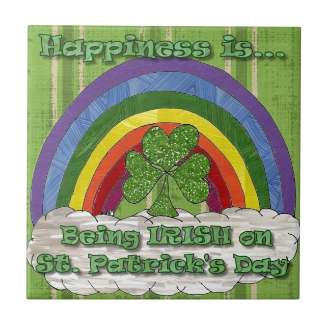 Irisch am St. Patrick's Day Fliese (Vorderseite)