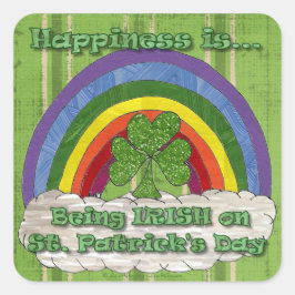 Irisch am St. Patrick's Day Quadratischer Aufkleber
