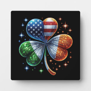 Irisch-Amerikanische Flagge ST. PATRICK'S DAY Fotoplatte