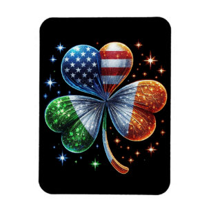 Irisch-Amerikanische Flagge ST. PATRICK'S DAY Magnet