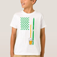 Irisch-Amerikanisches Flaggen-Bier-Shirt St. Patri