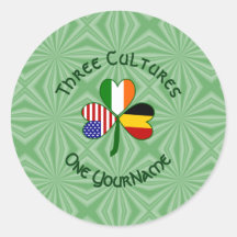 Irisch-amerikanisches Kleeblatt-Flag Personalisier