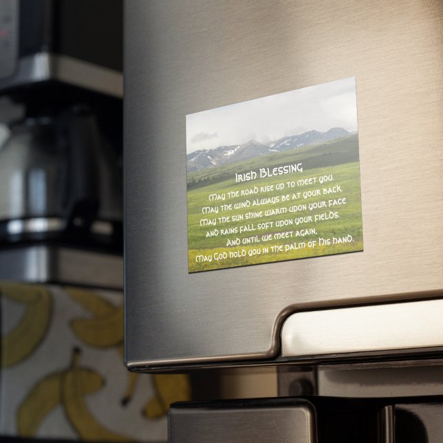 Irisch Blessing Green Valley Foto Magnetic Card Magnetkarte (In Situ)