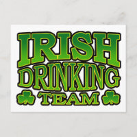 irisch Drink Team Postcard