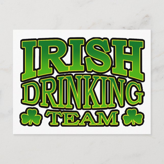 irisch Drink Team Postcard Postkarte (Vorderseite)