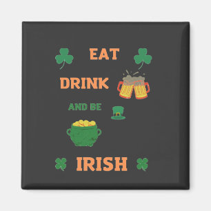 irisch essen und Bier trinken Magnet