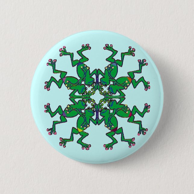 Irisch-Froschgesang-Schwimmteam Button (Vorderseite)