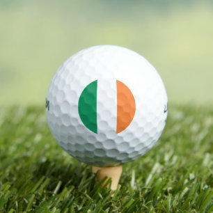 Irisch-grüne, weiße Orange-Trikolorenflagge patrio Golfball