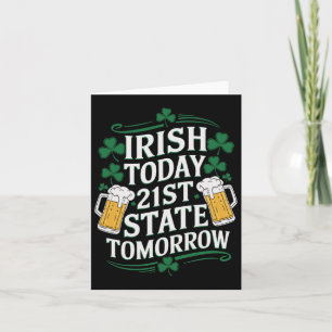 Irisch Heute 21. US-Bundesstaat Lustiger St. Patri Karte
