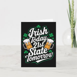 Irisch heute 21. US-Bundesstaat Lustiger St. Patri Karte