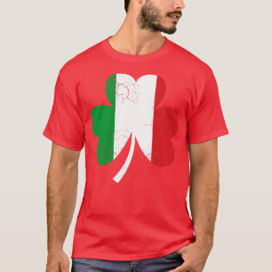 Irisch Italienisches Flaggen-Kleeblatt Heritage St T-Shirt