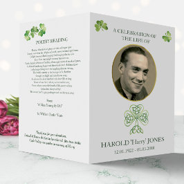 Irisch-katholisches Beerdigungsprogramm, Gedenkfei Flyer