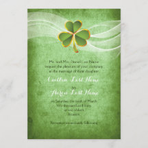 Irisch Kleeblatt grün Saint Patrick's Day Hochzeit